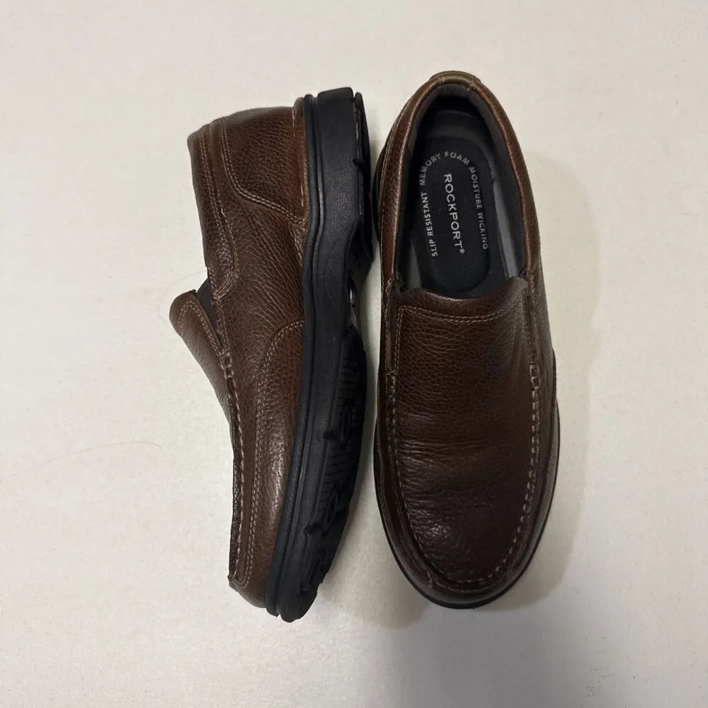 Rockport Men's Eureka Plus Slip on Loafers Size 8.5 Bridle Casual Closed Toe